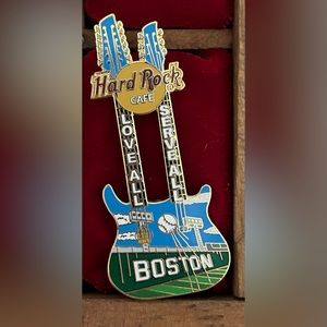 Vintage Hard Rock Cafe guitar pin Boston